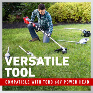 Toro 60V MAX* 14 in. (35.56 cm) / 16 in. (40.64 cm) String Trimmer Attachment - Tool Only (88716)